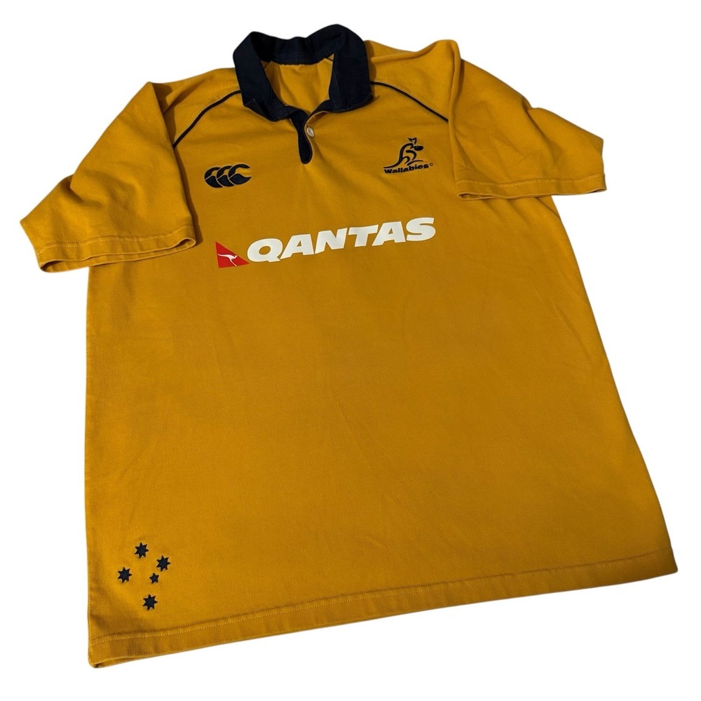 Vintage Australia Wallabies Jersey Rugby Union CCC Canterbury Qantas